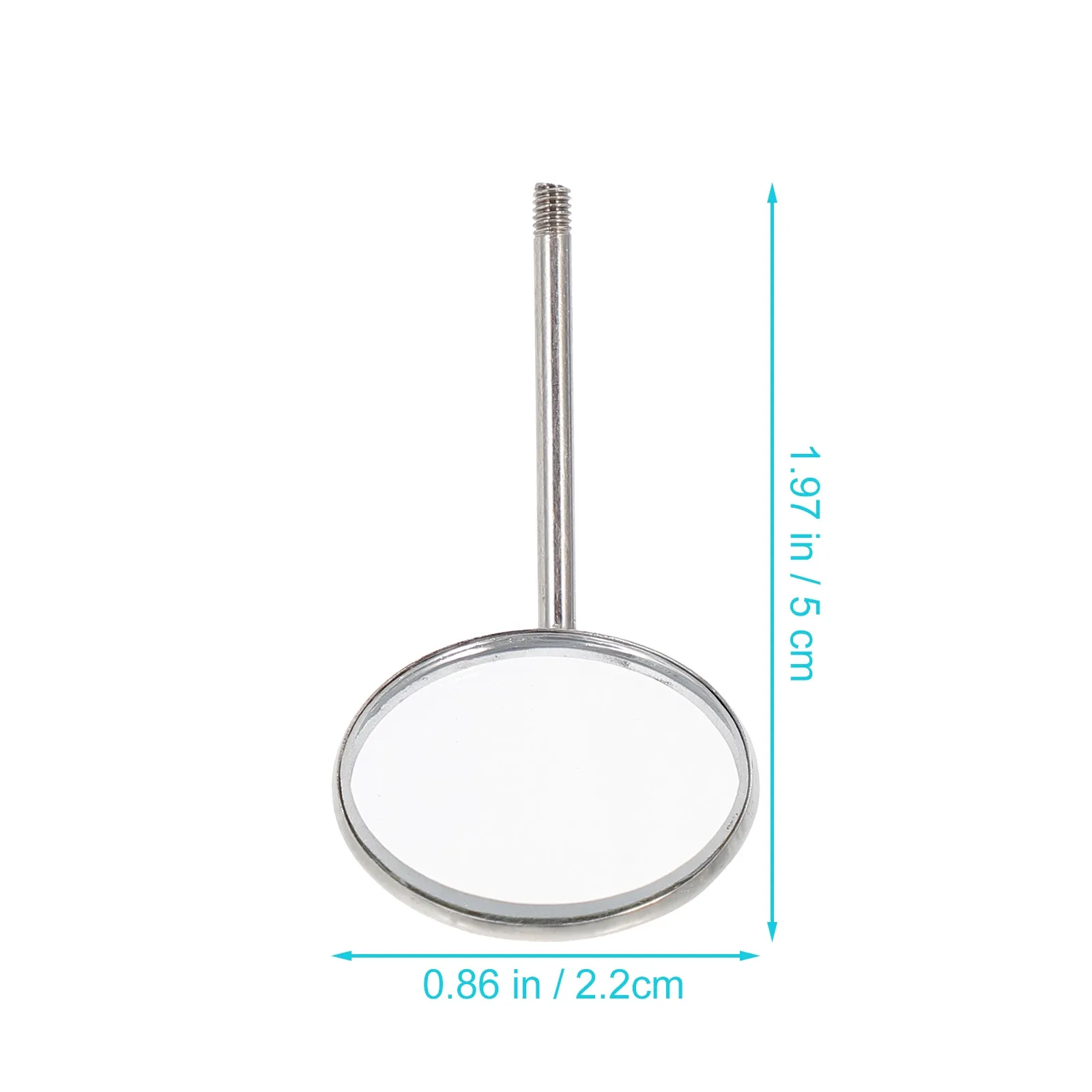 8Pcs Dental Inspection Mirror Stainless Steel Oral Care Tool Easy Operate Non-Slip Handle Teeth Check Portable