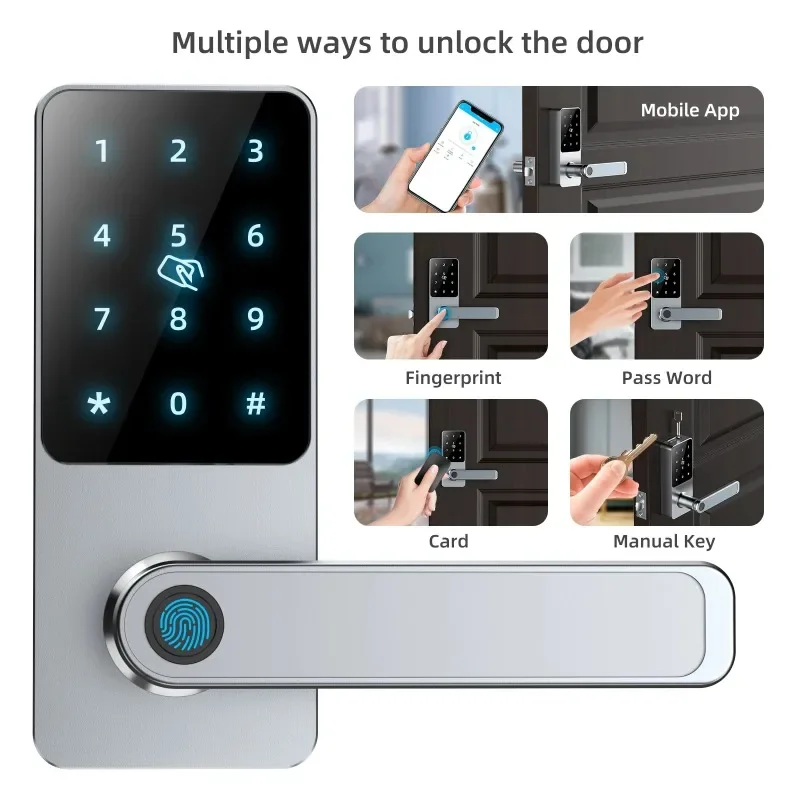 Tuya App wifi High Security Smart Lock Biometric Fingerprint Smart Door Lock