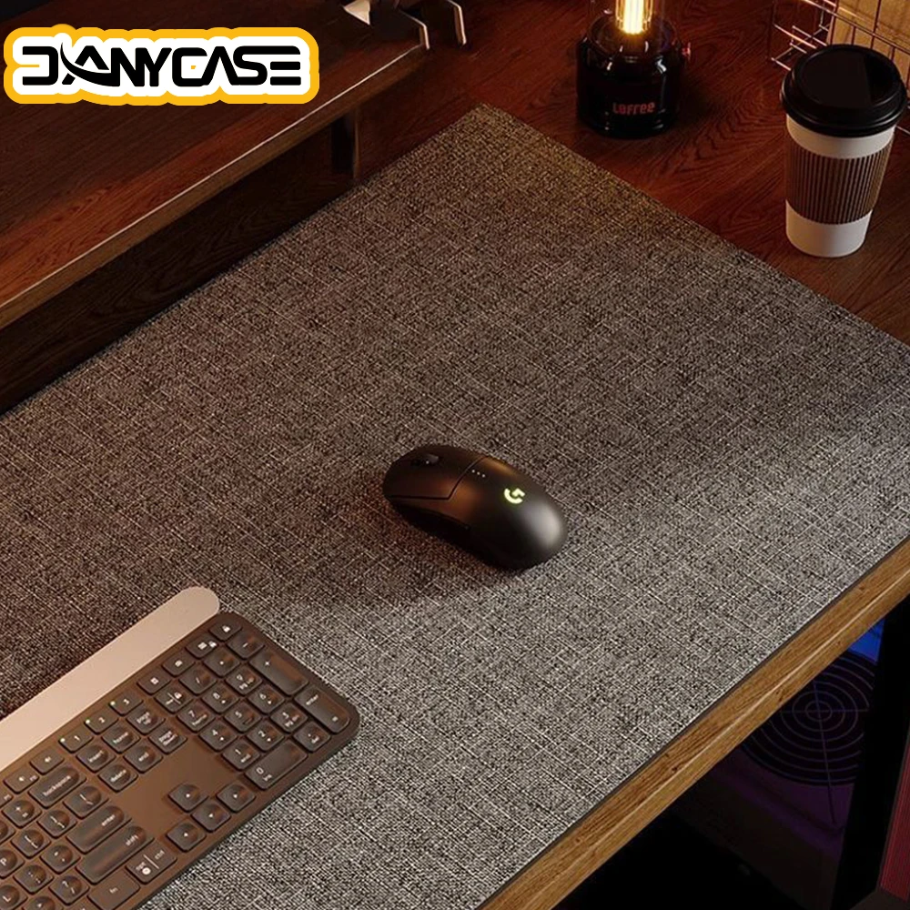 

Big Size Office Mouse Pad Linen Desk Mat Waterproof Desktop Protector Mat Non-slip MousePad For Laptop PC Gaming Mouse Pad