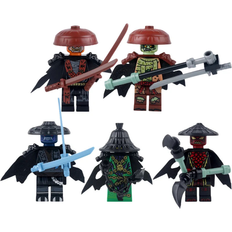 5PCS Ban the Five Mini Action Figures Set Kur Rox Zarkt Drix Nokt Assemble Brick Collectible Toy