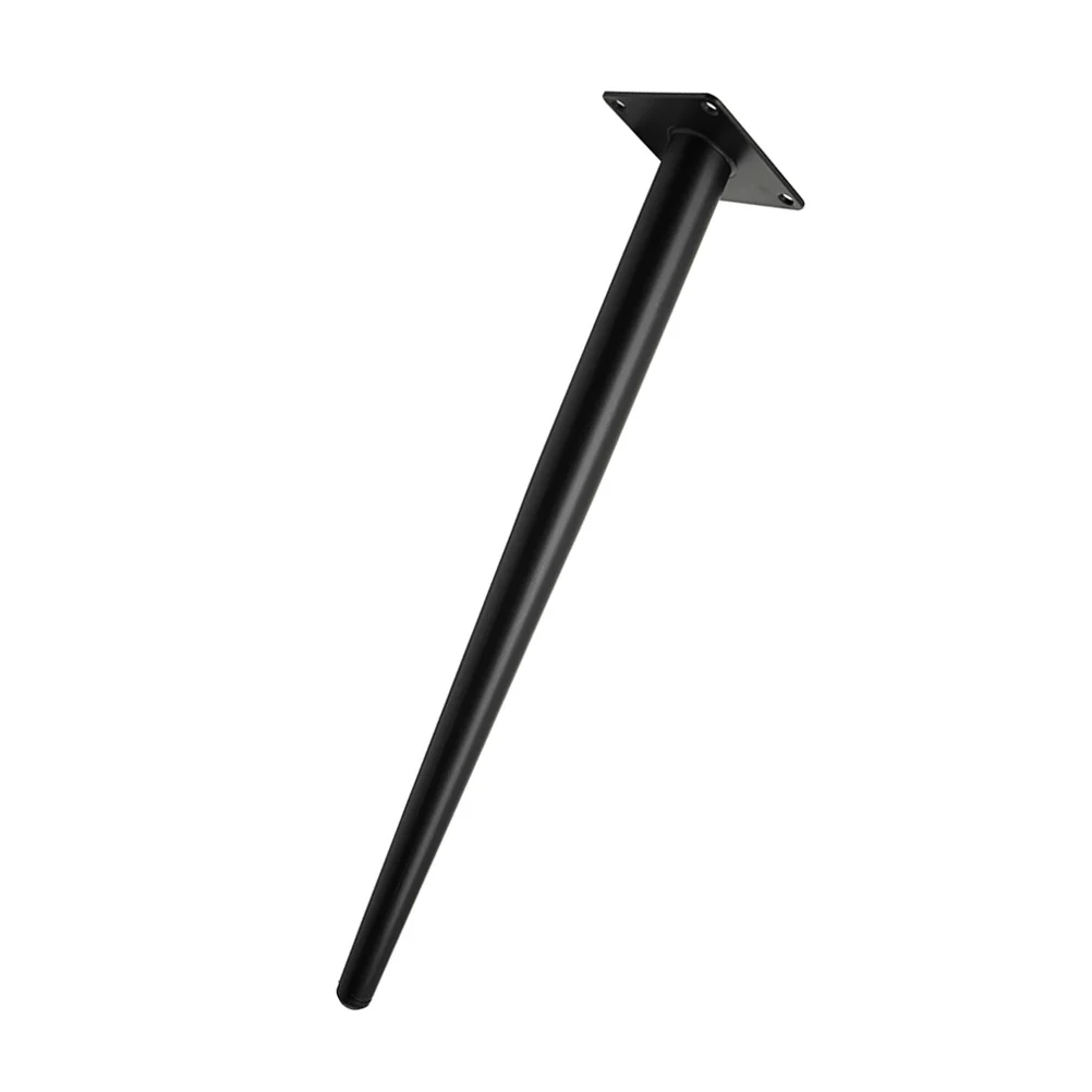 

4 pcs Round Tapered Iron Furniture Legs Adjustable Replacement Bracket Black Table Leg for Wardrobes Sofas Cabinets
