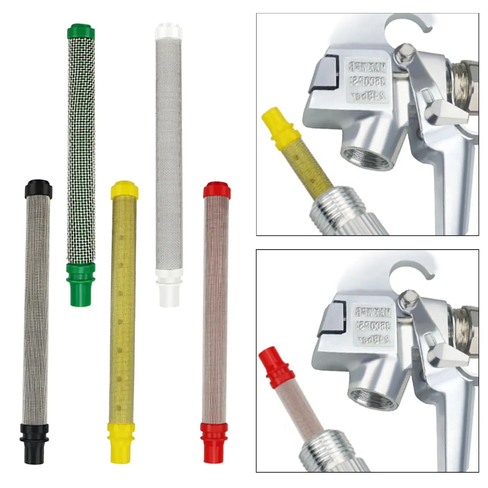 Airless Paint Sprayer Filter 50 Mesh Push on Type Replacement Strainer for High Pressure Spray Pump