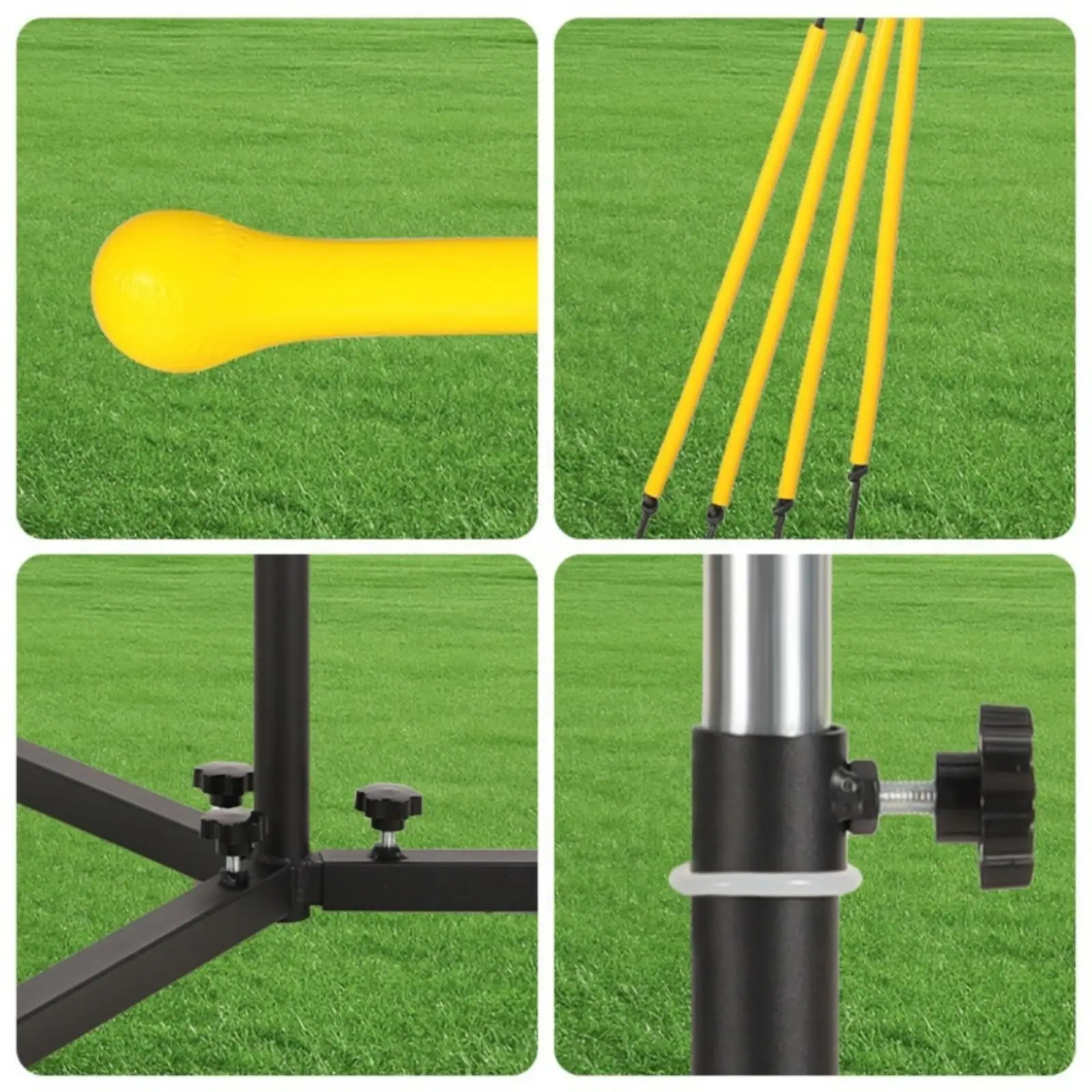 Baseball Hitting Tee Stand with Tripod Base for All Skill Levels Batting Drills