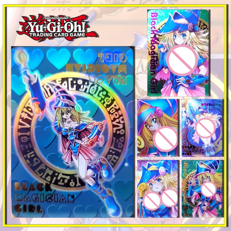 

NEW Yu-Gi-Oh Xingmeng Pavilion Black Magician Girl DIY homemade flash card ACG boy Toy collection Birthday Christmas gift