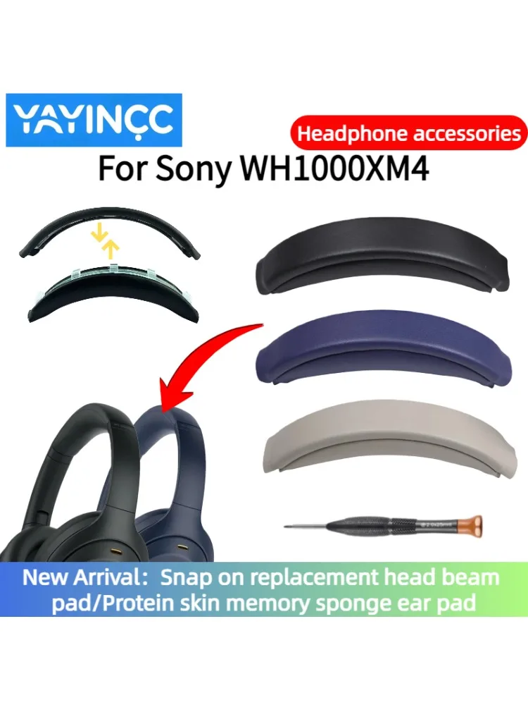 Zamiennik Łatwy w montażu Nakładka na pałąk/nauszniki z pianki memory z powłoką proteinową do słuchawek Sony WH-1000XM4, części zamienne do naprawy — zdjęcie produktu 7