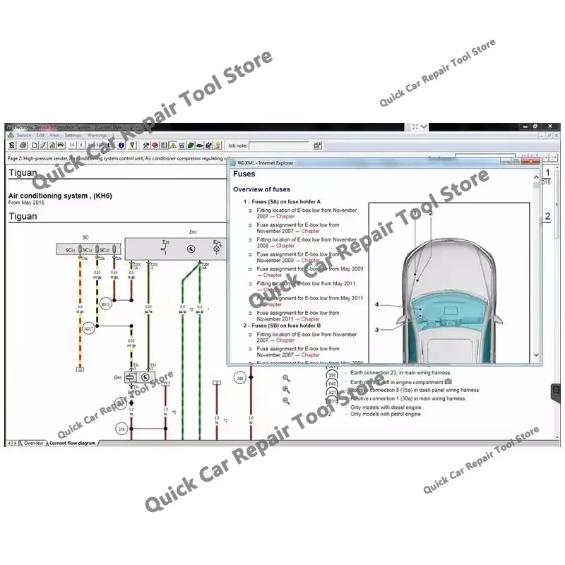 ETKA 8.6+Elsawin 6.0 Auto Repair Software Etka OBD2 Scanner Group Vehicles Electronic Parts Catalog For V-W+A-UDI+S-EAT+SK-ODA