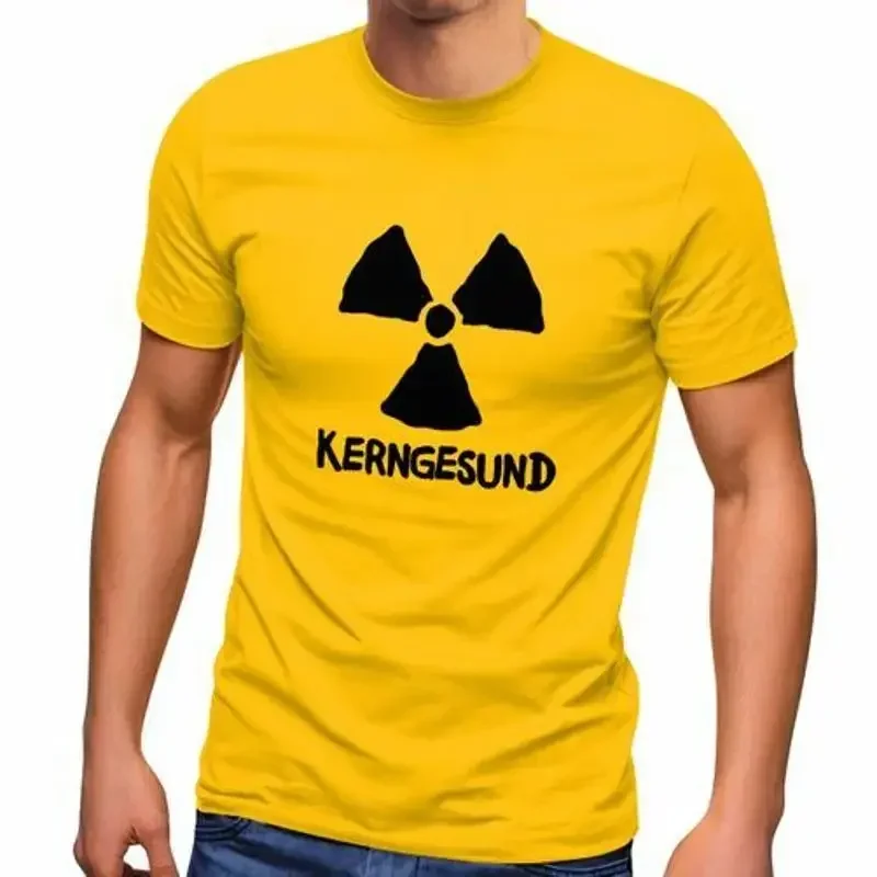 Mens Core Healthy Black Humor Statement Nuclear Power Irony Fun Shirt