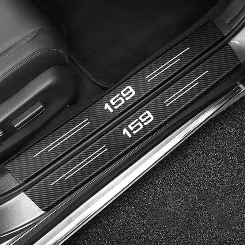 

4/5Pcs Car Door Threshold Strip Decoration Sticker For Alfa Romeo Giulietta Mito Giulia Stelvio Brera 156 159 Carbon Guard