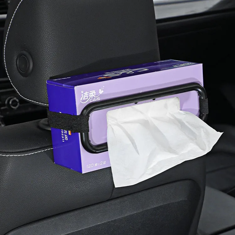 Car Tissue Rack Clip For Car Universal Sun Visor Napkin Box Seat Back Tissue Holder Auto Interior Elastic Hanging Paper Cover
