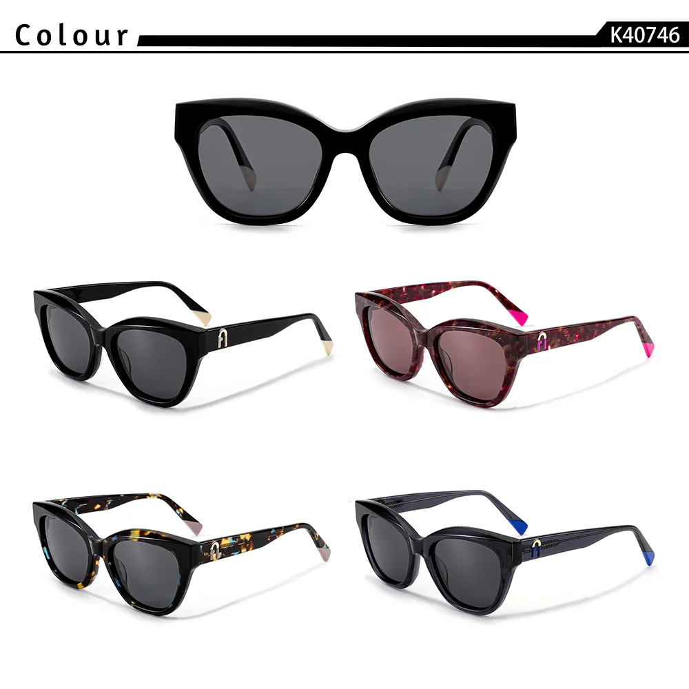 CATERSIDE Unisex Mode Polarisierte Sonnenbrille Acetatfaser Dicker Rahmen Reise Business Party Luxus Dekorative Brille UV400 – Detail 3