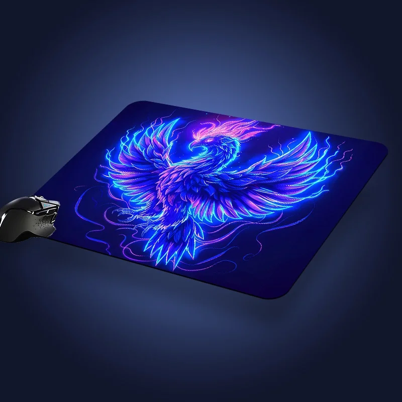 Mauspad aus Naturkautschuk, 43 Muster, 2 Größen, rutschfeste Schreibtischunterlage, Büro- und Gaming-Mauspad, Tier- und Flammendesign – Detail 2