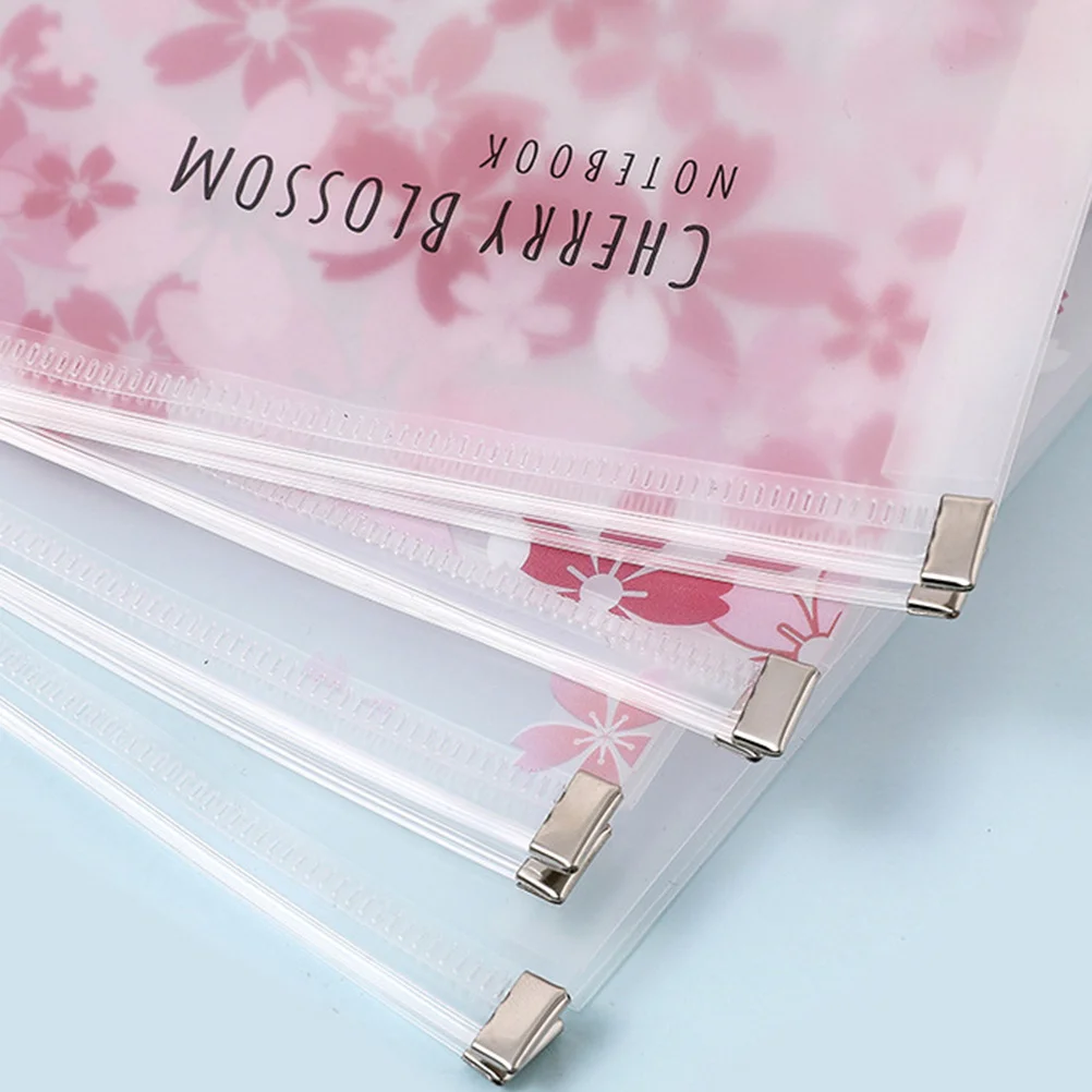 

4pcs Plastic Pouch Transparent Zip Pencil Bag For A4 Paper Document Organizer Stationery Storage School Office Supplies Zip