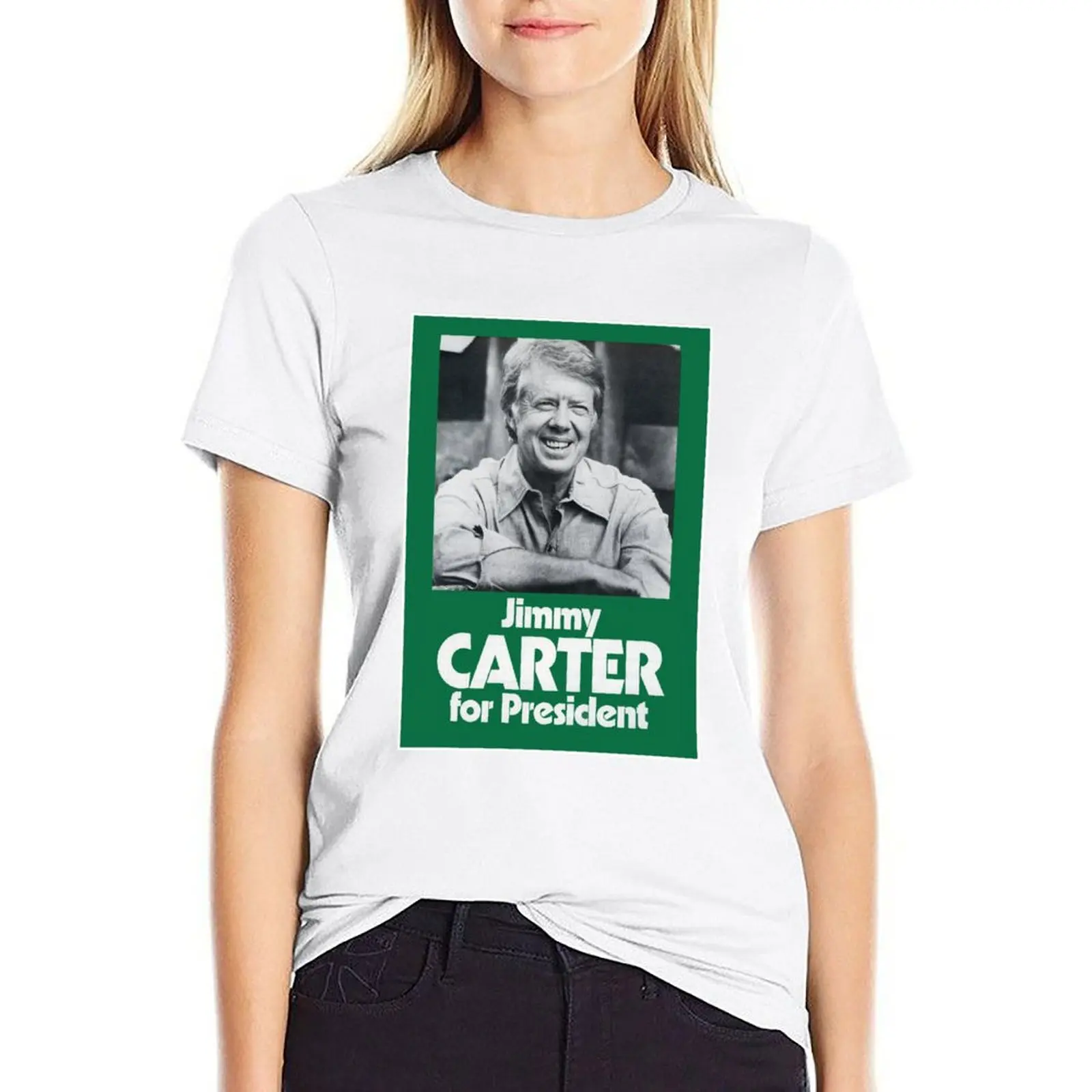 JIMMY CARTER FOR PRESIDENT T-shirt summer clothes animal print shirt for girls workout t shirts for Women