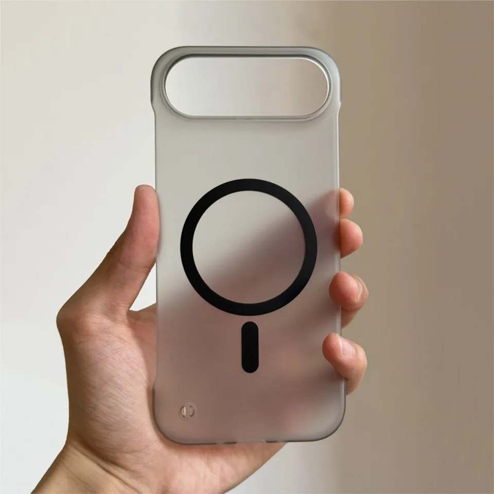 Funda Magnética Ultrafina Mate sin Marco para iPhone 17 Air 16 15 14 Plus 13 12 11 Pro Max Para Magsafe Carga Inalámbrica Transparente 4