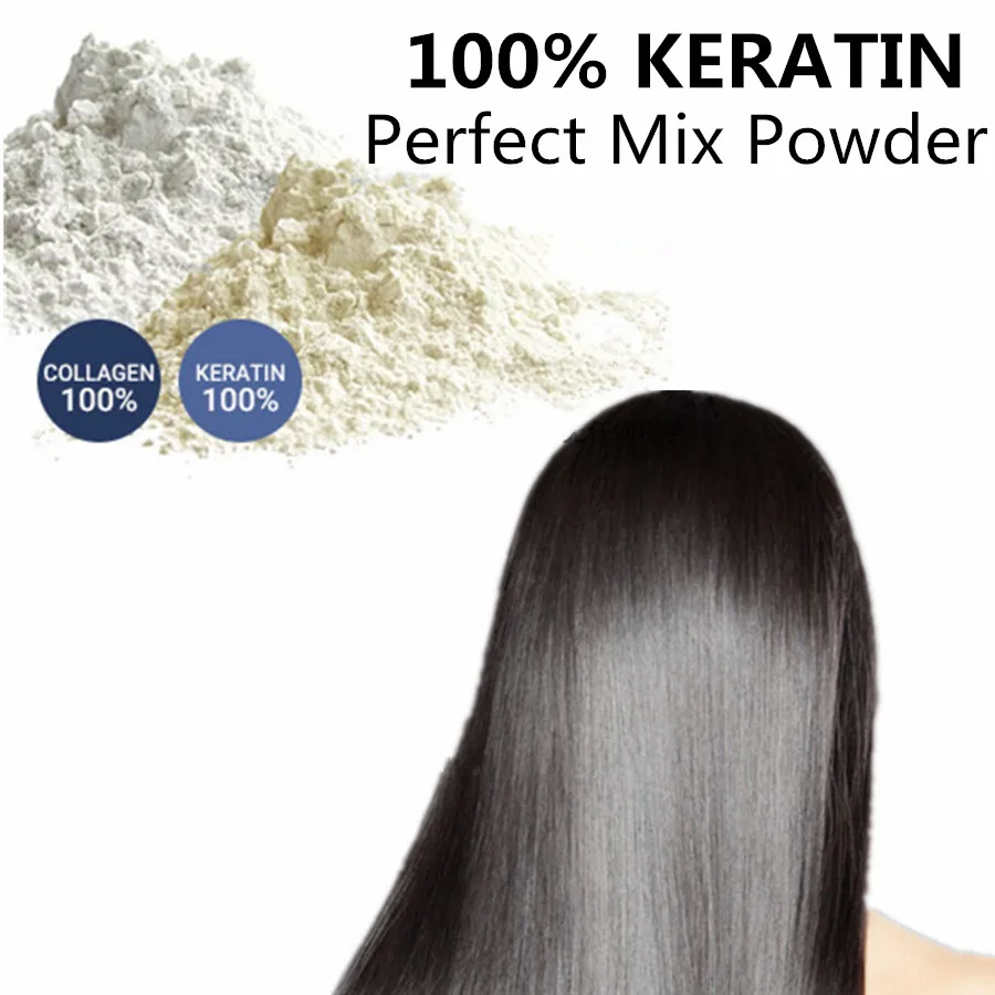 SowSmile Keratin Collagen Silk Natural Long Hair Scalp Serum Care Lengthen Growth Vitamins Treatment Perfect Mix Powder