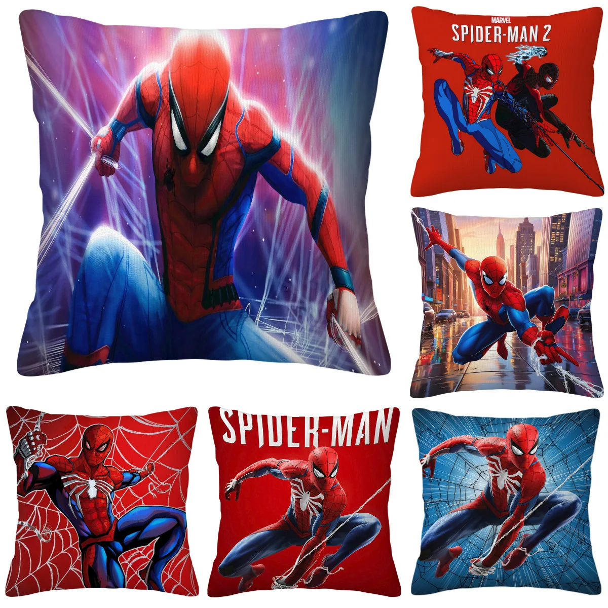 

Spider-Man Luxury Cushion Cover Throw Pillow Covers for Living Room Cushions Home Decorations Sleeping Pillows Anime