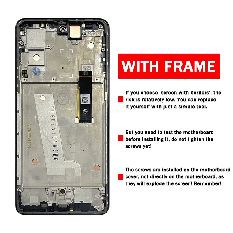 Imagem -04 - Ecrã Táctil Lcd para Motorola Moto Edge 30 Conjunto Digitalizador com Impressão Digital Original