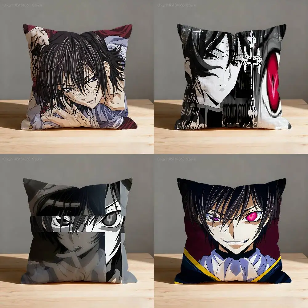 

L-Lelouch L-Lamperouge vi Britannia Pillowcases Bedroom Living Room Sofa Home Decor Polyester Cushion Cover with Zipper
