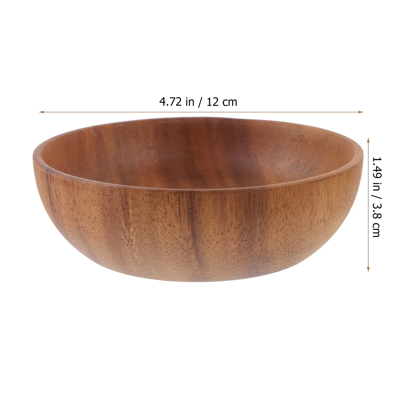 Compact Round Wood Dipping Plate Sauce Dish Multipurpose Condiment Bowl for Home Restaurant Salad Snack Serving