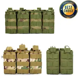 1000D Tactical Magazine Pouch Double/Triple/Quadruple Mag Pouch Airsoft Ak 7.62/5.56mm M4 Ar Rifle Hunting Accessories