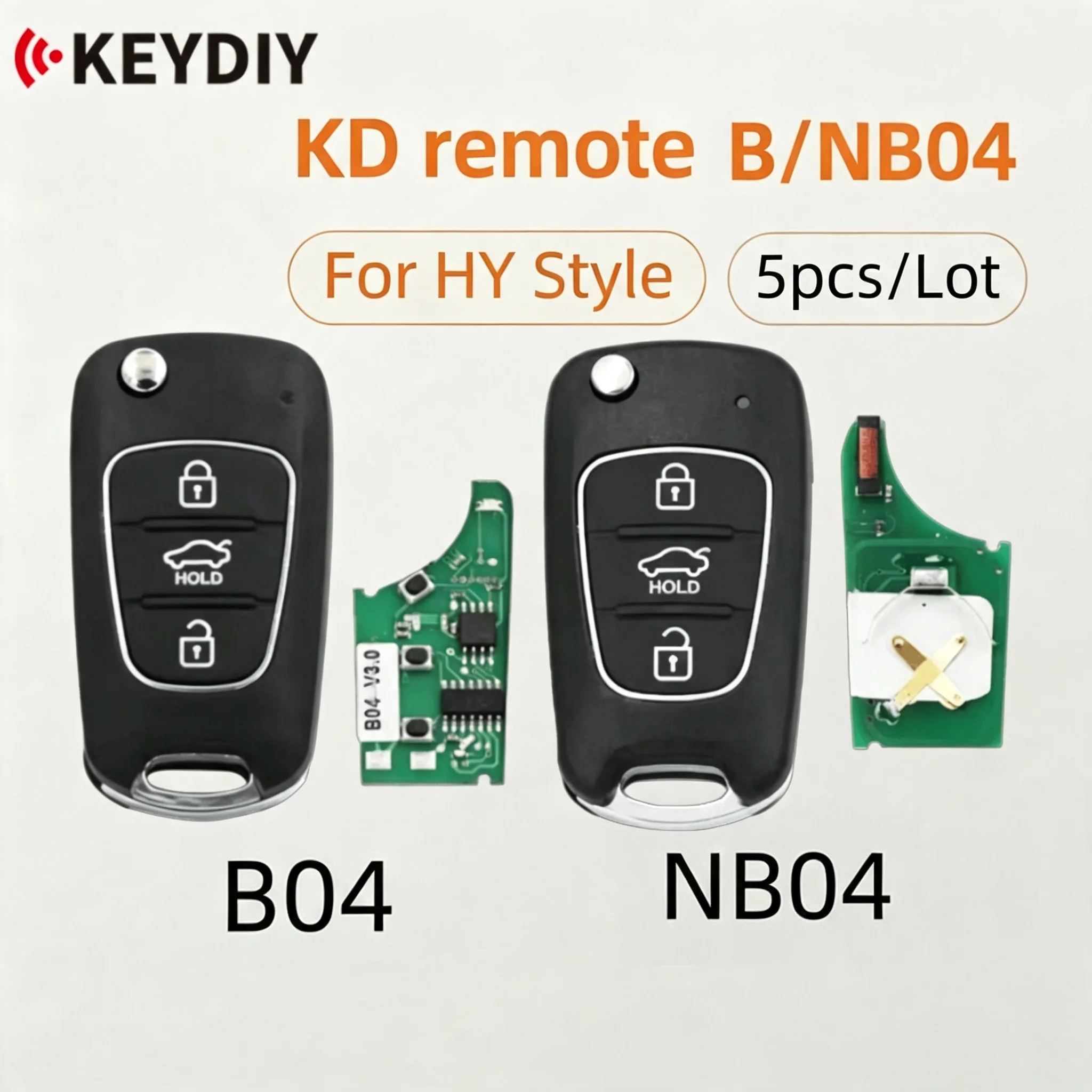 5pcs KEYDIY NB04 B04 3 Buttons Multi-functional Car Remote Key KD NB/B Universal Remote Key for HY Style KD900 URG200 KD-X2
