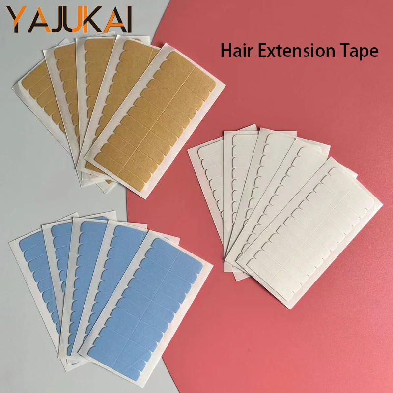 

12Pcs/Sheet Double Sided Hair Tape Lasting Sticky Glue Wig Adheisve Tape For Hairpiece Waterproof Hair Extension Tools