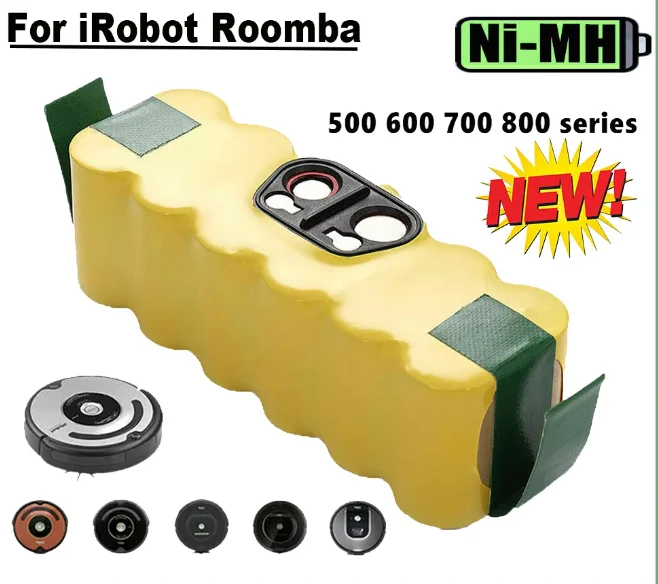 

Аккумулятор 12800 мАч 14.4В для iRobot серий 500, 600, 700, 800, 900, а также для iRobot Roomba 14.4В 620, 650, 770, 780, 580