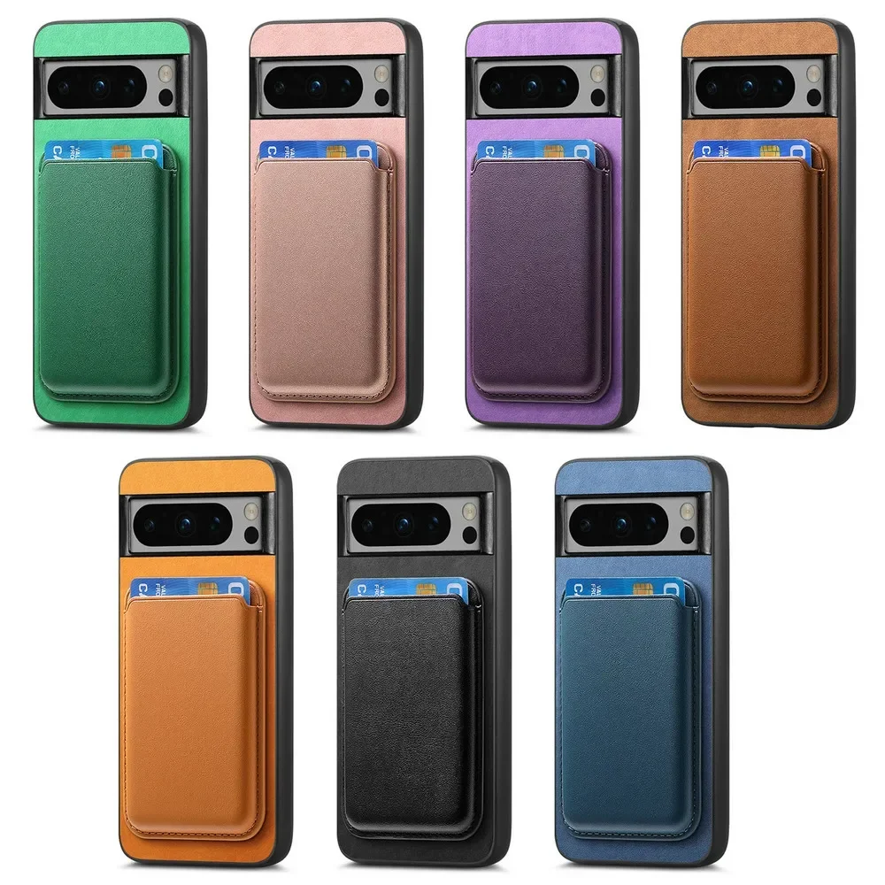 For Google Pixel 10 Pro XL Magnetic for Magsafe Leather Case for Pixel 10pro Pixel10 2 in 1 Detachable Wallet Card Slot Cover
