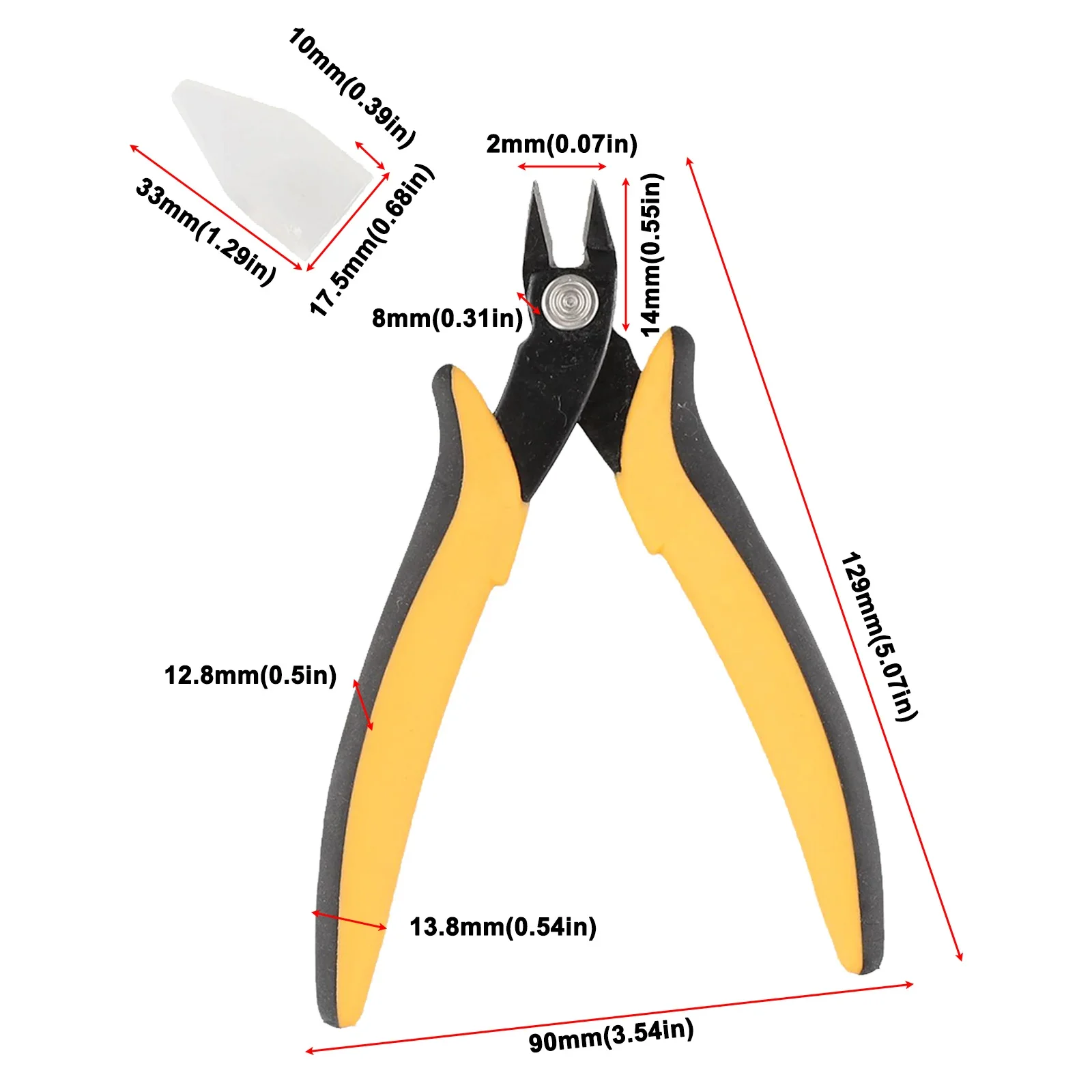 1pc Wire Cutter Diagonal Pliers Small Cutter Electronic Pliers Wires Insulating Rubber Handle Model Hand Tools DIY 128*90mm