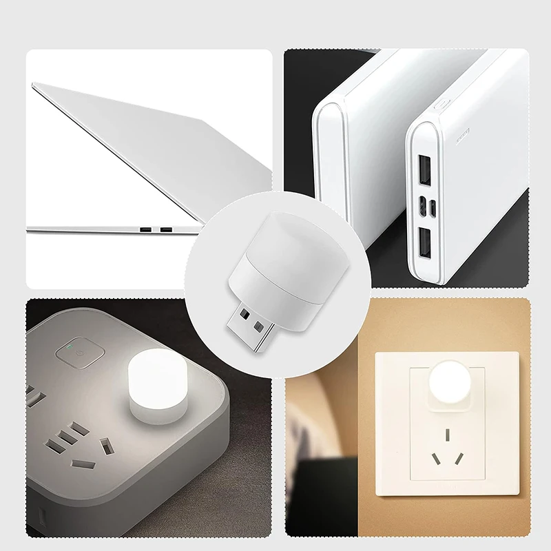 Mini USB LED Night Light, Super Brilhante, Proteção para os olhos, Luz do livro, Plug, Computador, Móvel, Carregamento de energia