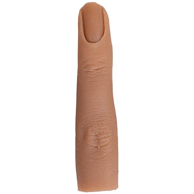 แบบฝึกหัดทำเล็บ นิ้วซิลิโคนสำหรับฝึกทำเล็บ  นิ้วปลอมธรรมชาติ  ปลายเล็บปลอม  อุปกรณ์ทำเล็บ DIY  1 ชิ้น