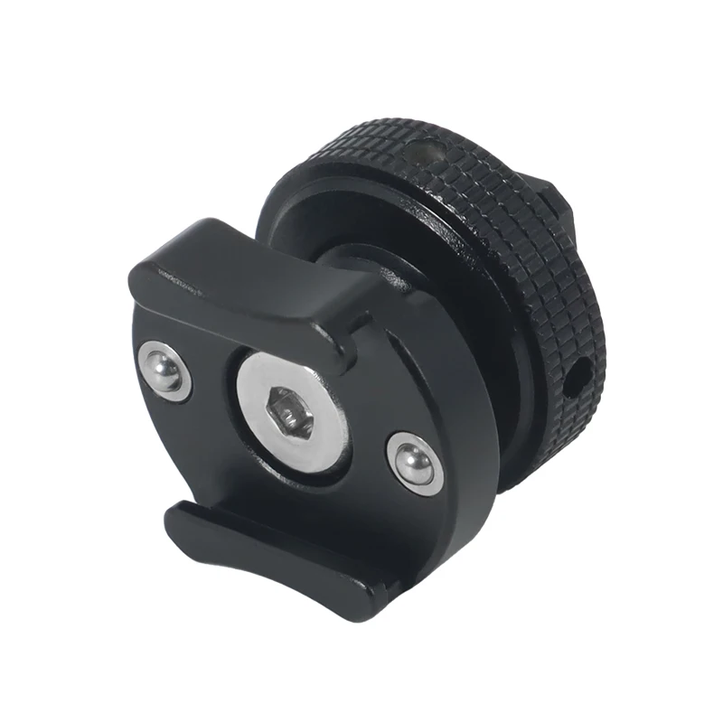 FEICHAO Cold Shoe Adapterhalterung für DJI Mic / Mic2 Drahtloser Mikrofonempfänger 1/4 Schraubenloch für DSLR-Kamerakäfig-Erweiterung