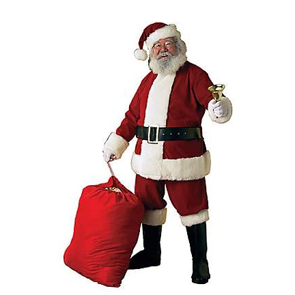 Christmas Party Carnival Funny Event Performance Santa Claus Suit Costume Unisex Plush Mascot Adult Christmas Day Print