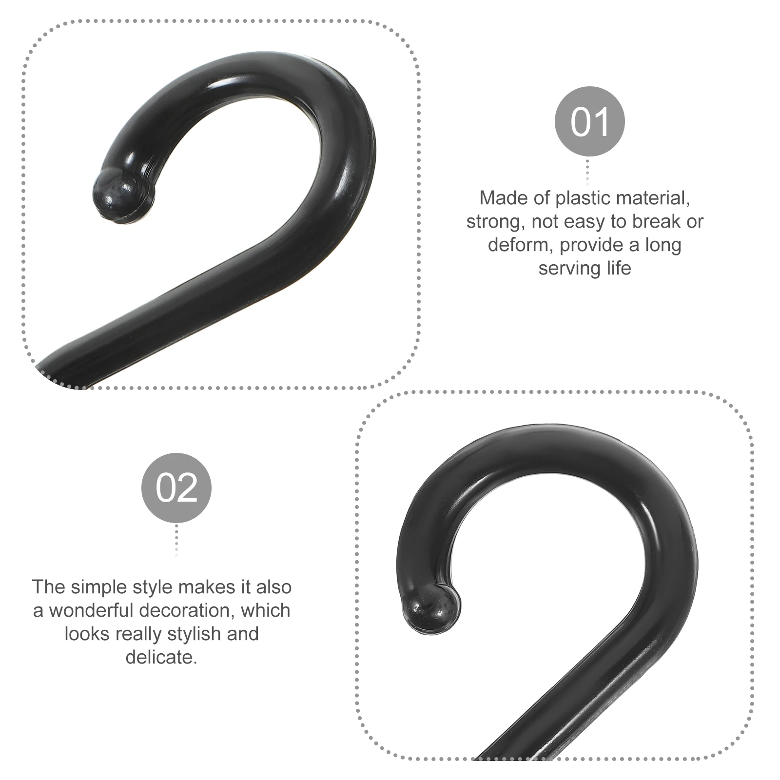 

100pcs Plastic Anti-Slip Hanging Multi-Use Home Closet Coat Hanger Organizer Reusable S Hooks Wardrobe Bathroom Hooks