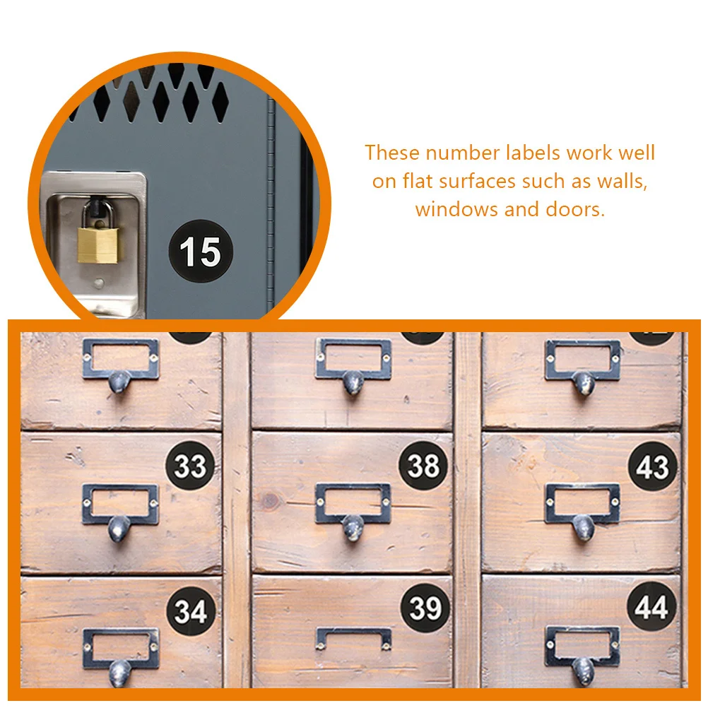 10pcs 라운드 디지털 스티커 20 시트 조직을위한 자체 접착 번호 라벨 사무실 교실 Diy 공예 번호