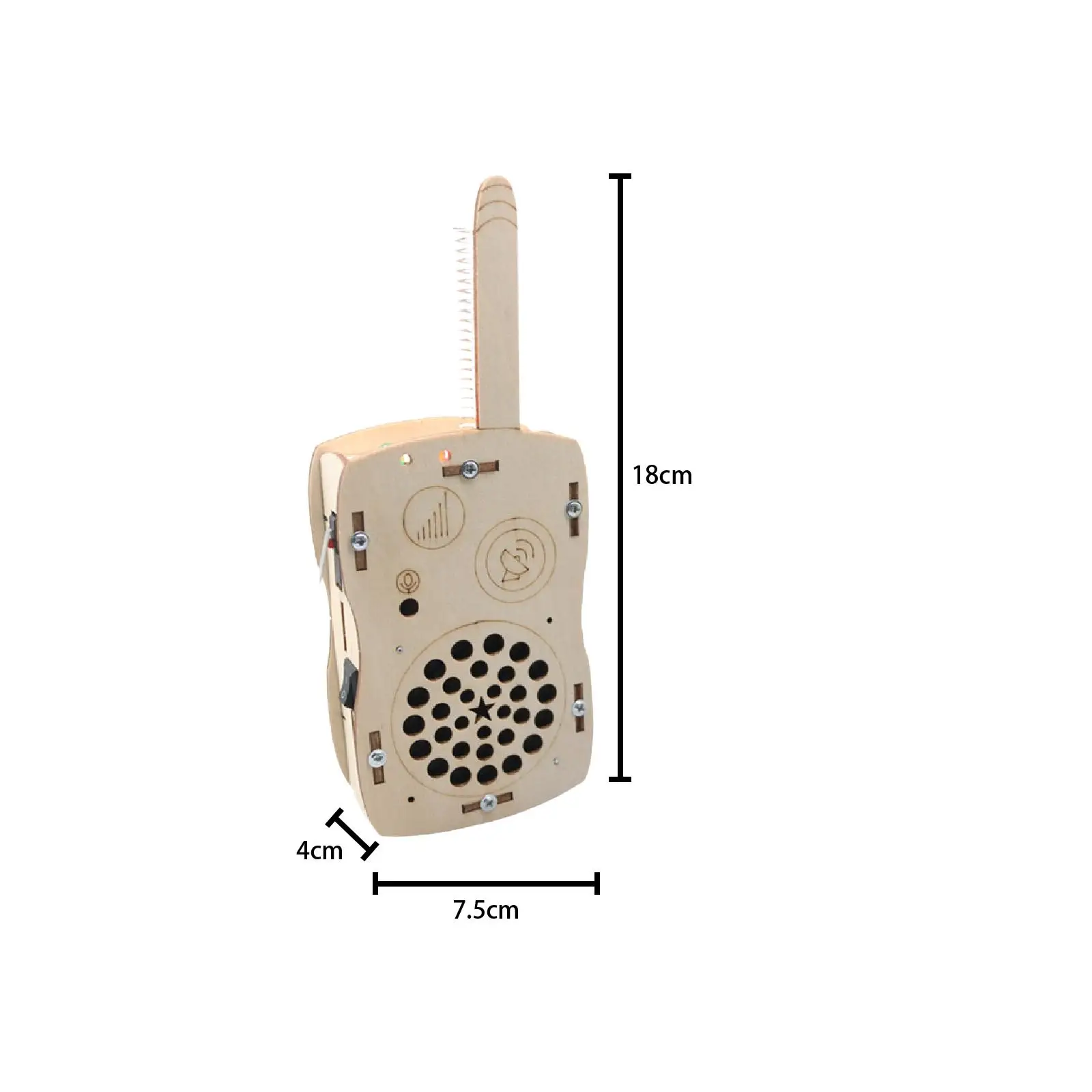 Kinder Walkie Talkies DIY Set Holz Geburtstags geschenke Langstrecken elektronische Lernspiel zeug Spiel zubehör Handheld Radio Intercom