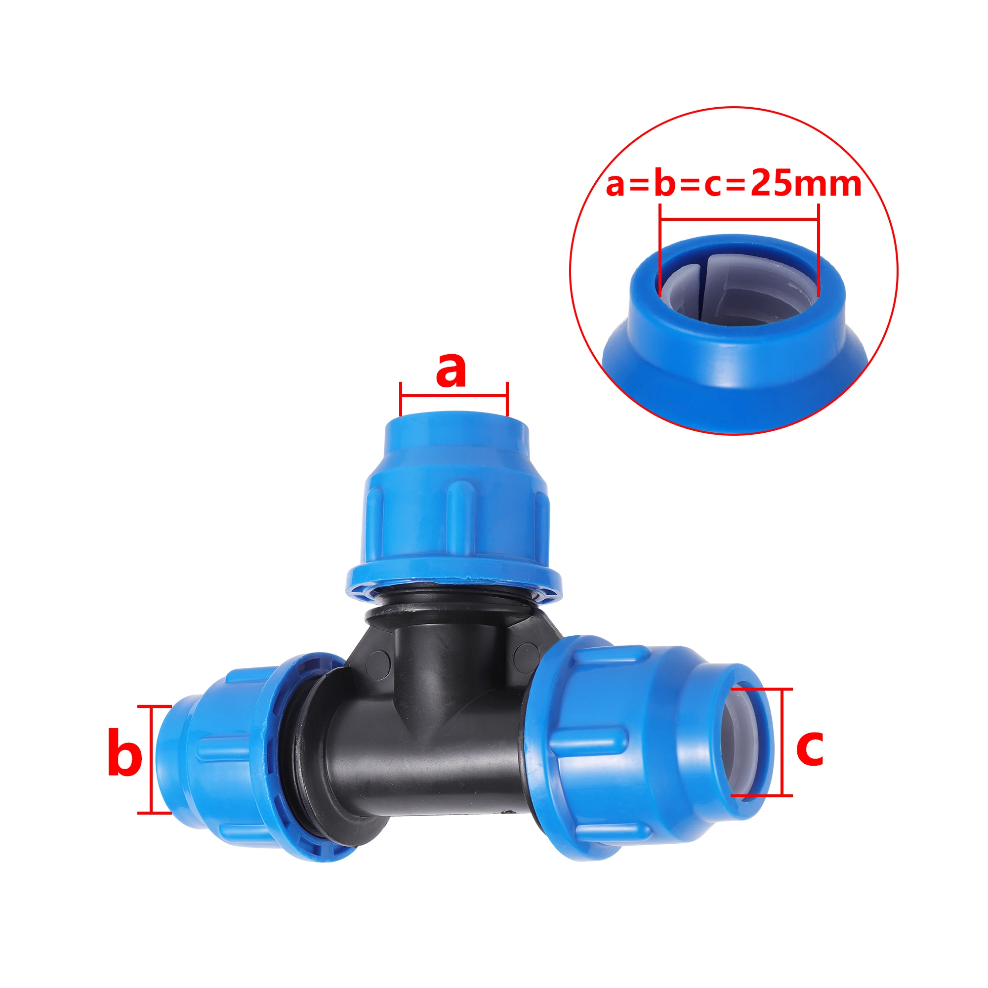 Quick Connector Ball Valve Pe Valve Straight Tee Elbow Outer Diameter 25mm Pipe Connector Irrigation Pipe Water Valve