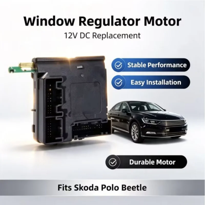 12V DC Power Window Regulator Motor Replacement Fit For Skoda VW Polo Beetle Stable Performance Easy Installation Auto Window Li