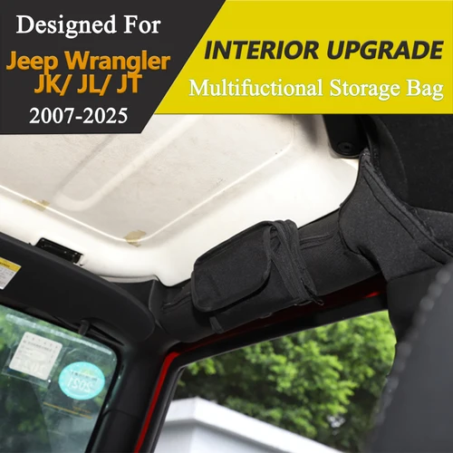 Imagen 2 del producto Soporte para gafas de sol Wrangler Roll Bar para Jeep Wrangler, remolque, orden, ajuste JL JK JT TJ Sports Sahara Rubicon Unlimited 2007-2024