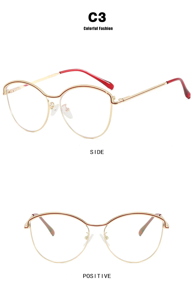 Neue Marke Design Vintage Metall Kreis Rahmen Photochrome Anti Blau Licht Frauen Rezept Lesebrille + 1,25 + 2,25 + 3,75 – Detail 10