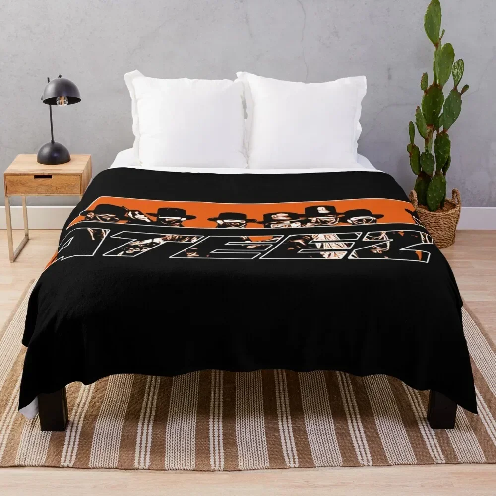 

ATEEZ - OrangeLogo Throw Blanket decorative Luxury St Blankets For Bed Blankets