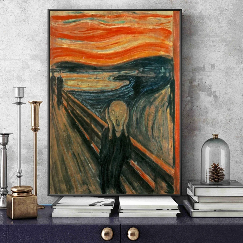 

Edvard Munch The Scream Famous Canvas Art Paintings Reproductions Abstract Classical Scream Wall Posters Cuadros Home Decoration
