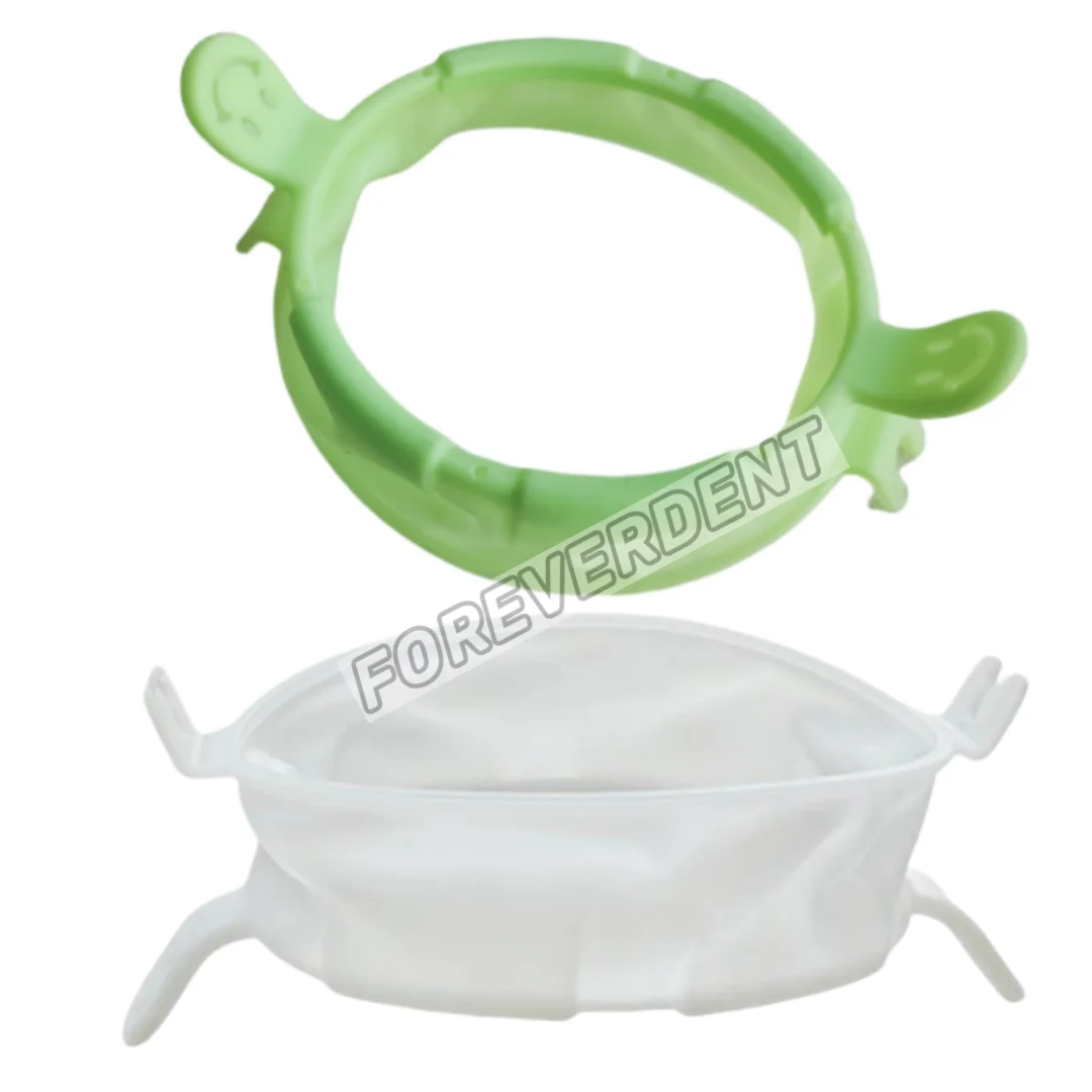 100pcs Dental Lip Cheek Opener Retractor O Shape Mouth Opener Smile Face Saliva Tube Holder  L/M/S Green/White