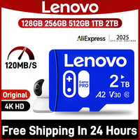 Lenovo 1TB 128GB 2TB Micro SD Card TF Memory Card Ultra Speed 512GB 256GB Gaming Phone Camera Global Delivery New 2025 For Cam