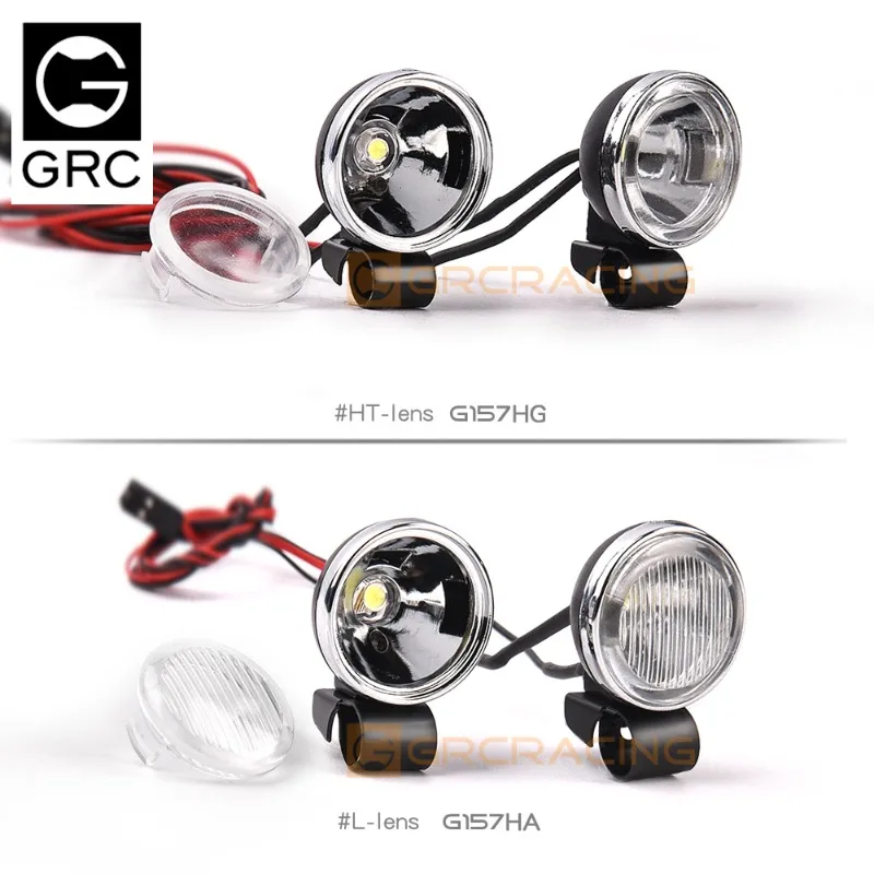 Simulazione LED Faro di ricerca fuoristrada 18mm Faretto rotondo retrò per 1/10 RC Crawler Car TRX4 SCX10 RC4WD Tank 300 TRX6 Parti