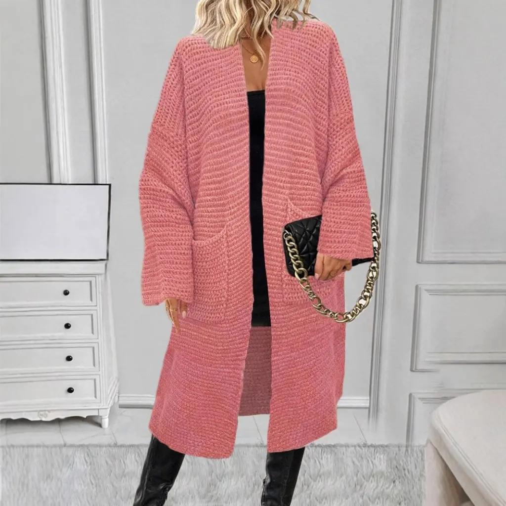 

Women's Loose Thick Needle Sweater Cardigan Jacket Autumn Winter New Independent Station European American Export Clothing