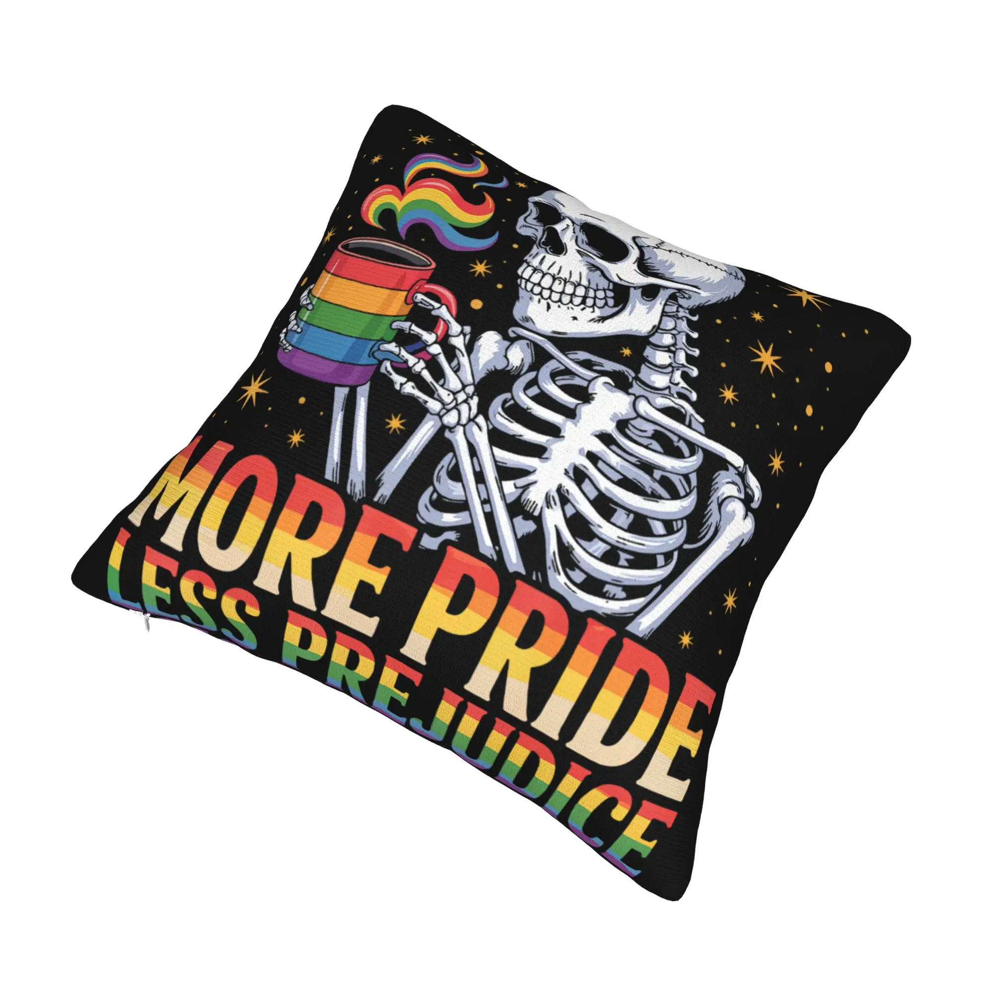 More Pride Less Prejudice  Pillow Cover Stuff Soft Cushion Cover Decoration  Throw Pillow Case Cover Home Multi-Size