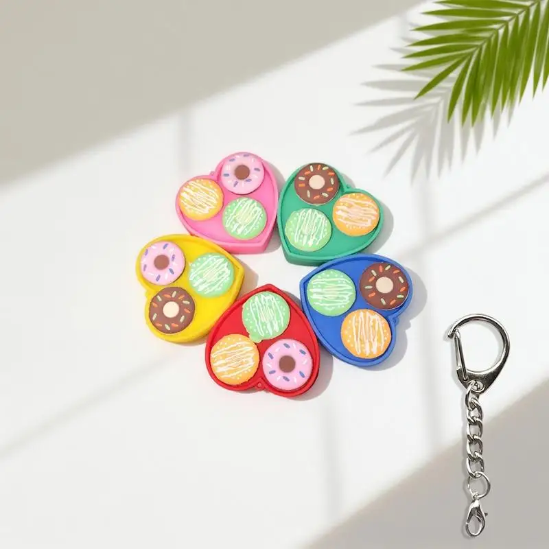 Cute Heart-shaped Tray Donut Design Toy Soft Decompress And Squeeze For Adults And Children