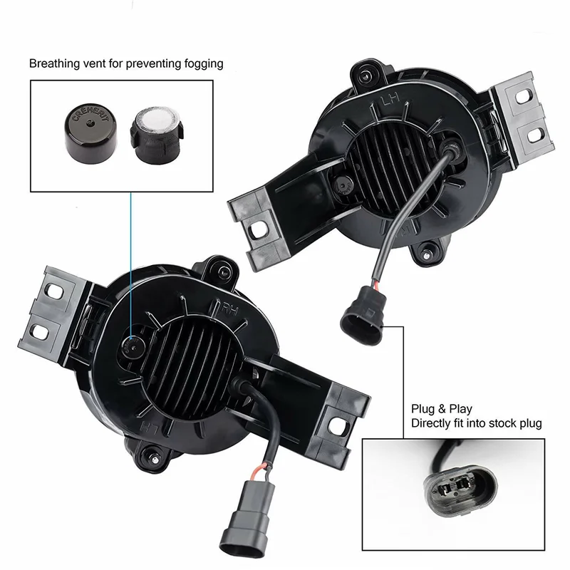 

Excellent-1Pair Front Bumper LED Fog Lights Driving Lamp For Dodge Ram 1500 02-08 / 2500 3500 03-09 Pickup 55077474AE 55077475AC