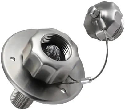 

G-Sunny All Metal RV Water Inlet with Check Valve – Durable Replacement for RV, Camper, Trailer, Marine
